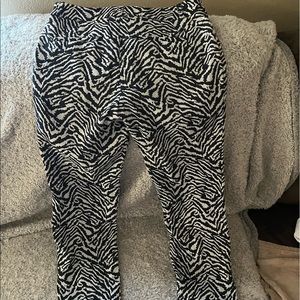 Size 6 zebra slacks.